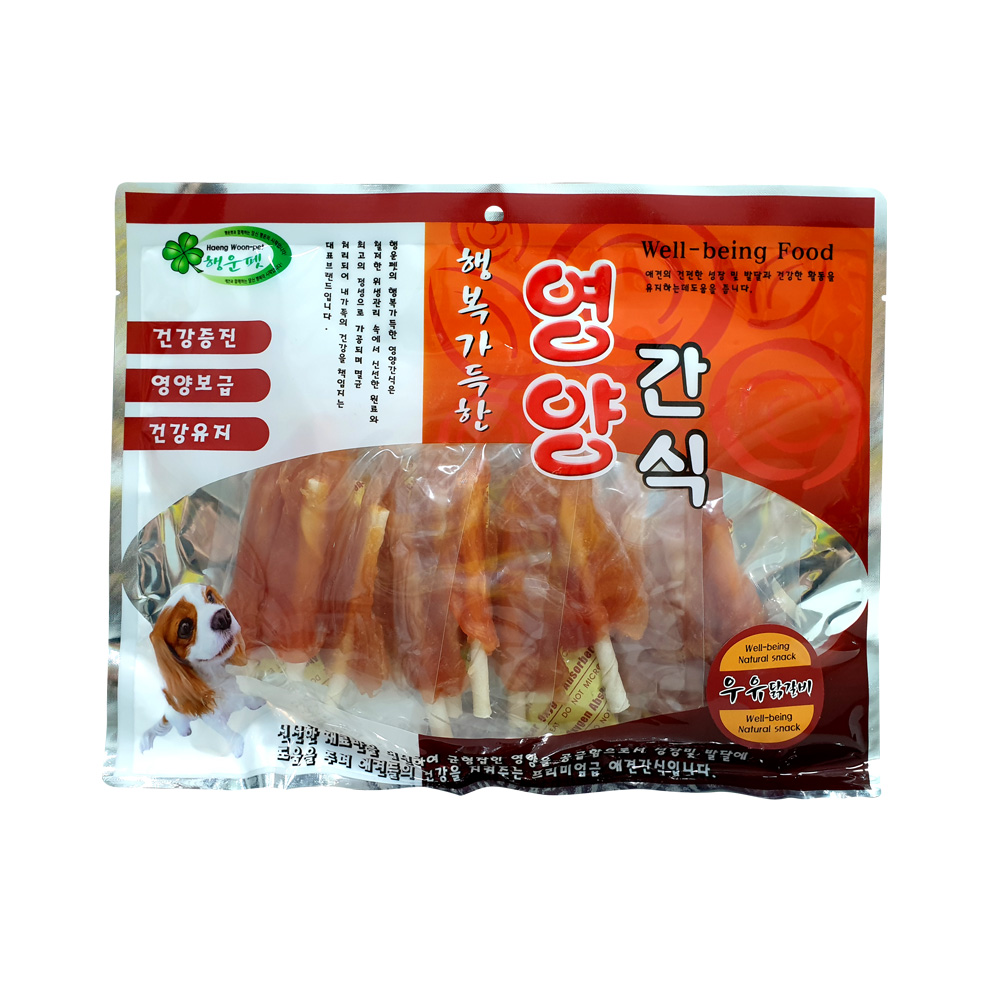 [강아지간식] 행운펫 우유닭갈비 400G 1+1 (유통기한 21년 6월)