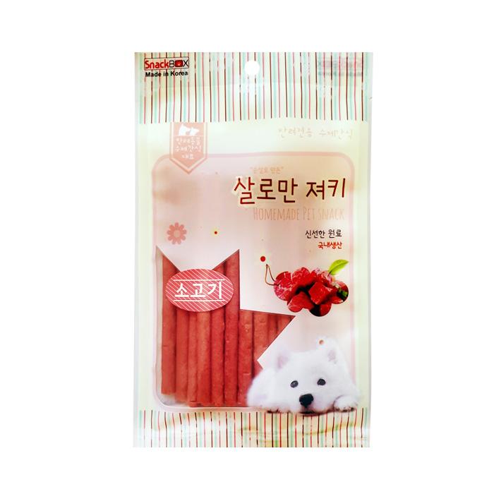 [강아지간식] 스낵박스 살로만져키 소고기70g